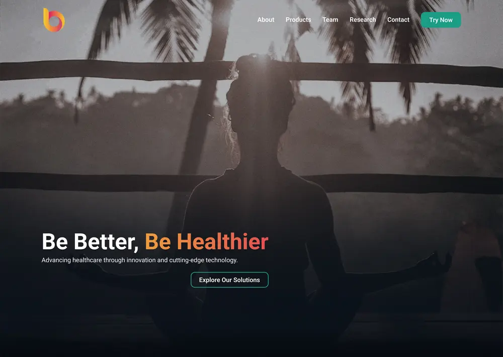 Basil Health-ის ლენდინგის მთავარი ბლოკი: Be Better, Be Healthier