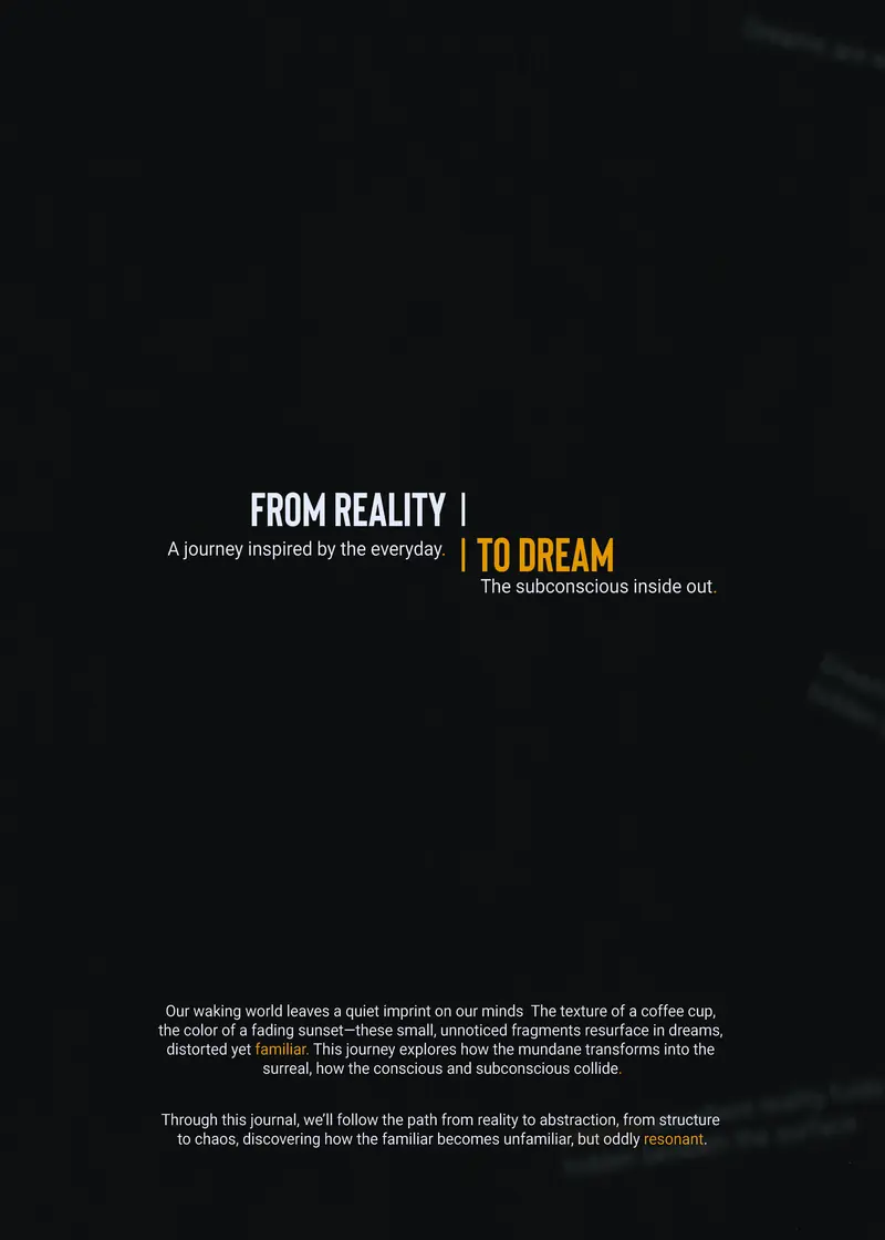 გახსნის გვერდი: From Reality to Dream